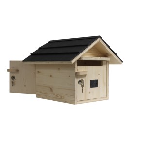 BOITE AUX LETTRES BOIS MAILLAT 2 PORTES-TOIT ARDOISE