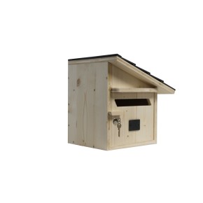 BOITE AUX LETTRES BOIS CHEVILLARD 1 PORTE-TOIT BOIS-PAN A DROITE