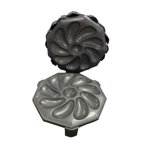 ASSIETTES A HUITRES GRIS NACRE- Lot de 6