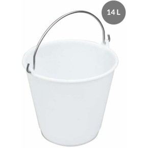 SEAU GRADUE 14L ANSE INOX