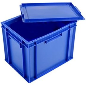 BAC PLEIN 27L ET COUVERCLE BLEU